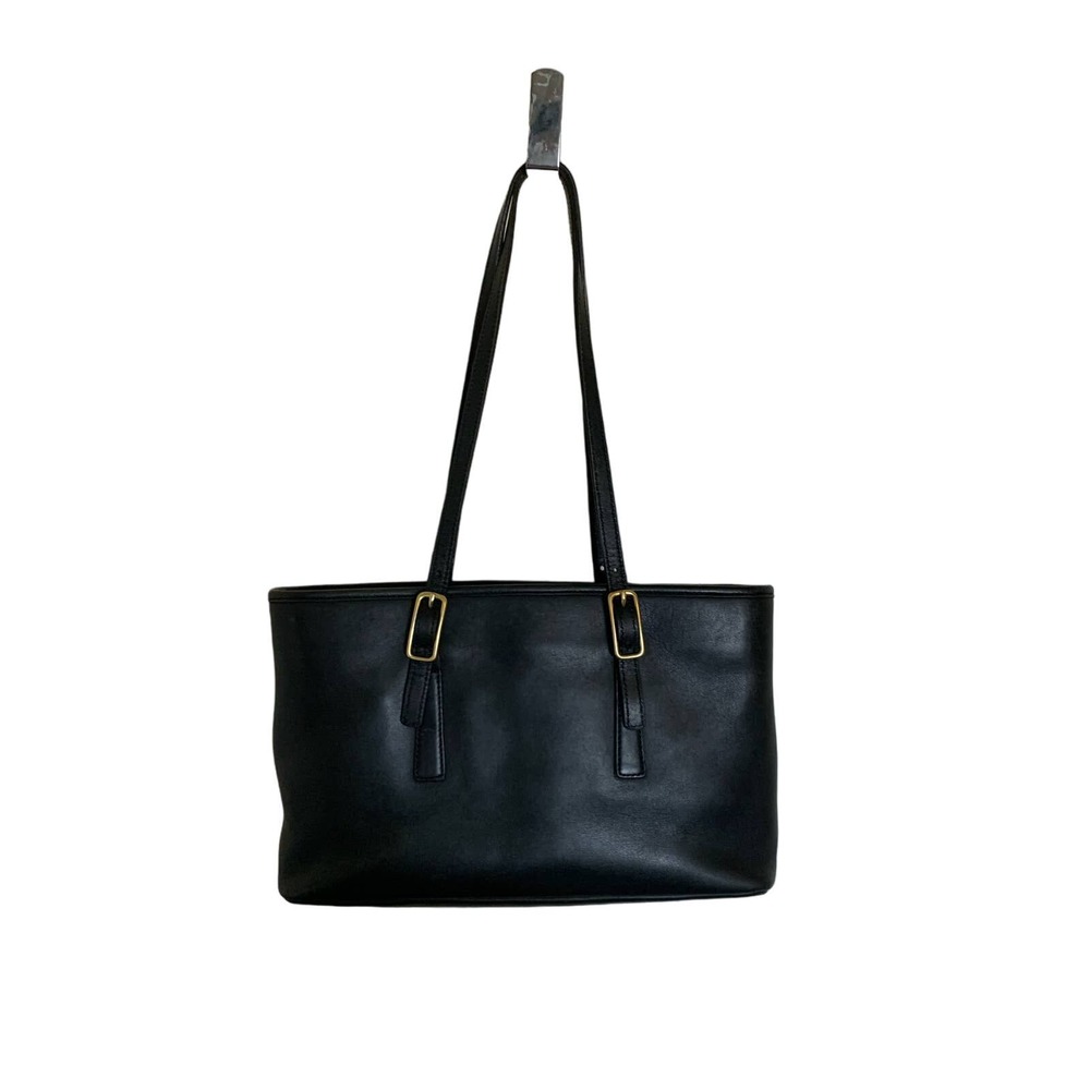 Coach Legacy Market tote black leather classic bag, minimalist.